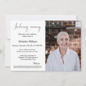 Memorial service, Funeral celebration of life Kaart (Voorkant)