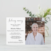 Memorial service, Funeral celebration of life Kaart (Staand voorkant)