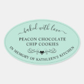 Memorial Service Geheugen van gebakken met liefde  Ovale Sticker (Voorkant)