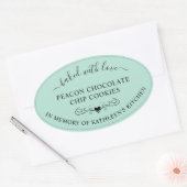 Memorial Service Geheugen van gebakken met liefde  Ovale Sticker (Envelop)