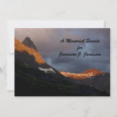 Memorial Service Glacier National Park Sunrise Kaart (Voorkant)
