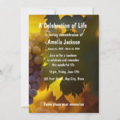 Memorial Service Grapes Vineyard Wine Land Kaart (Achterkant)