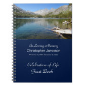 Memorial Service Guest Book, Lake Reflection Notitieboek (Voorkant)