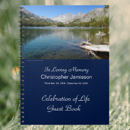 Memorial Service Guest Book, Lake Reflection Notitieboek