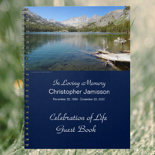 Memorial Service Guest Book, Lake Reflection Notitieboek