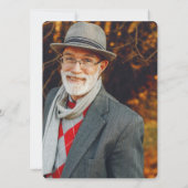 Memorial Service hart ovaal foto blauw wit Kaart (Achterkant)