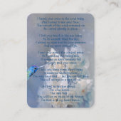 Memorial Service Hummingbird White Flowers Visitekaartje (Voorkant)