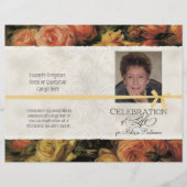 Memorial Service impressionist koraal geel rose 2 (Voorkant)