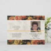 Memorial Service impressionist koraal geel rose 2 (Staand voorkant)