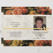 Memorial Service impressionist koraal geel rose 2 (Voorkant / Achterkant)