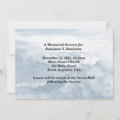 Memorial Service Invitation, Canyon Clouds Kaart (Achterkant)