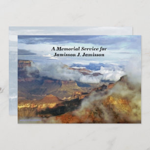 Memorial Service Invitation, Canyon Clouds Kaart