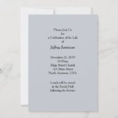 Memorial Service Invitation, Dock Pier Sunset Kaart (Achterkant)