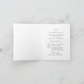 Memorial Service Invitation Elegant Gold & White (Binnen)