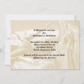 Memorial Service Invitation Mountain Thru Tree Kaart (Achterkant)