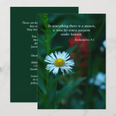 Memorial Service Invitation, Scriptofferte Kaart (Voorkant / Achterkant)