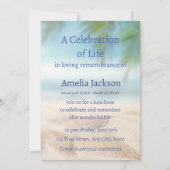 Memorial Service Invite beach Ocean Zee Lake Kaart (Achterkant)