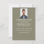 Memorial Service Invite Beauful Lake Beach Kaart (Achterkant)