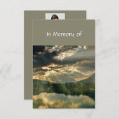Memorial Service Invite Beauful Lake Beach Kaart (Voorkant / Achterkant)