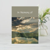 Memorial Service Invite Beauful Lake Beach Kaart (Staand voorkant)
