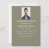 Memorial Service Invite Beauful Lake Beach Kaart (Achterkant)