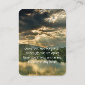 Memorial Service Invite Beauful Lake Beach Visitekaartje (Voorkant)