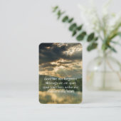 Memorial Service Invite Beauful Lake Beach Visitekaartje (Staand voorkant)