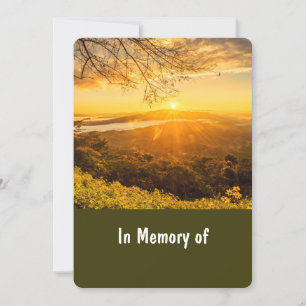 Memorial Service Invite Beauful Sunrise Morning Kaart