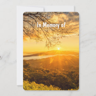 Memorial Service Invite Beauful Sunrise Morning Kaart
