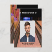 Memorial Service Invite Bowling Lane Bowler Kaart (Voorkant / Achterkant)