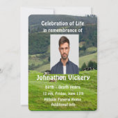 Memorial Service Invite Cattle Farming Farmer Kaart (Achterkant)