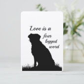 Memorial Service Invite Dog Pet Animal Quote Kaart (Staand voorkant)