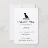 Memorial Service Invite Dog Pet Animal Quote Kaart (Achterkant)