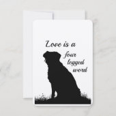 Memorial Service Invite Dog Pet Animal Quote Kaart (Voorkant)