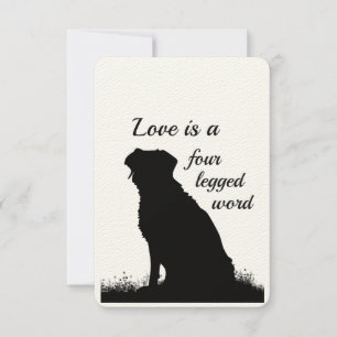 Memorial Service Invite Dog Pet Animal Quote Kaart