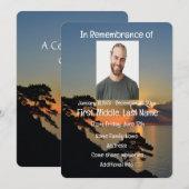 Memorial Service Invite Lake Sunset Water Kaart (Voorkant / Achterkant)