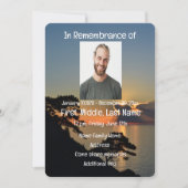 Memorial Service Invite Lake Sunset Water Kaart (Voorkant)