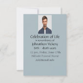 Memorial Service Invite Lake Tree Shore Natuur Kaart (Achterkant)