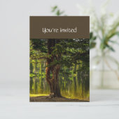 Memorial Service Invite Lake Tree Shore Natuur Kaart (Staand voorkant)