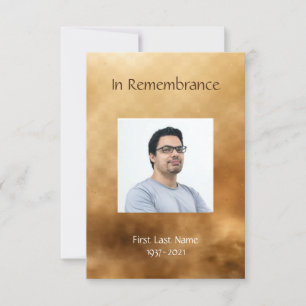 Memorial Service Invite Masculine Kaart