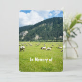 Memorial Service Invite Sheep Farming Farmer Kaart (Staand voorkant)