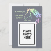 Memorial Service Invite Watercolor Pastel Horse Kaart (Voorkant)