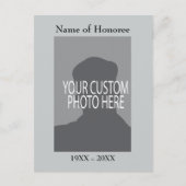 Memorial Service Keepomwille Kaart met foto (Voorkant)