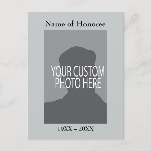 Memorial Service Keepomwille Kaart met foto (Voorkant)