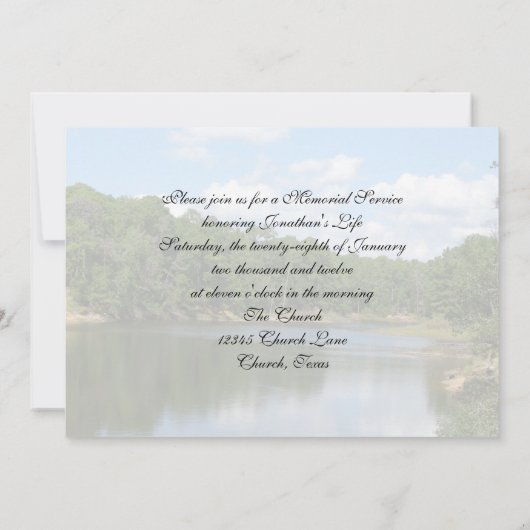 Memorial Service Lake Aankondiging (Achterkant)