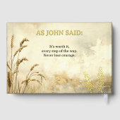 Memorial Service Landfoto Echte Folie Gastenboek (Achterkant)