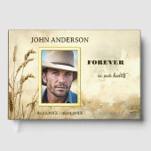 Memorial Service Landfoto Echte Folie Gastenboek (Voorkant)