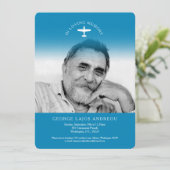 Memorial service luchtvaart uitvaart uitnodigingen (Staand voorkant)