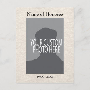 Memorial Service Memories Card met foto Briefkaart