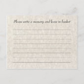 Memorial Service Memories Card met foto Briefkaart (Achterkant)